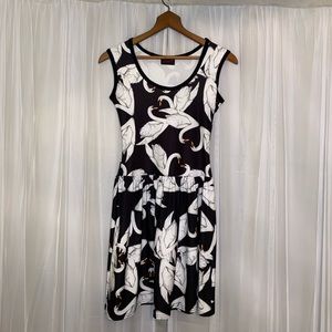 Insanity Swan Skater Dress from ModCloth Small